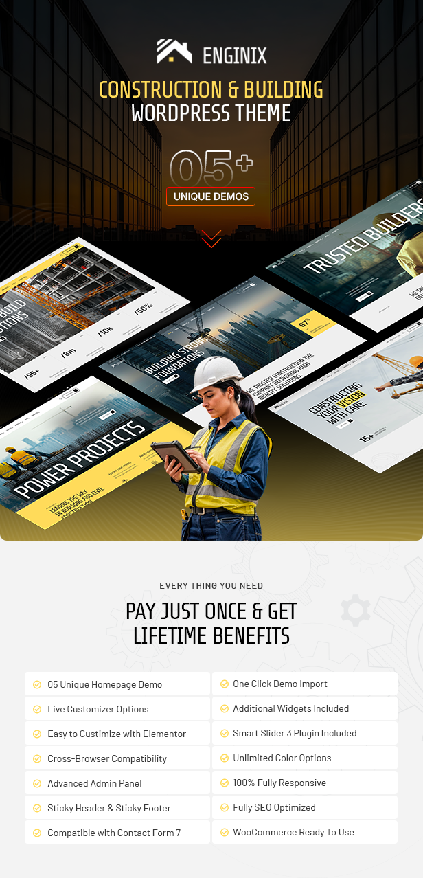 Enginix - Construction & Building WordPress Theme